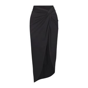 SKIMS swim sarong skirt 2X onyx black - sold out style! NWT